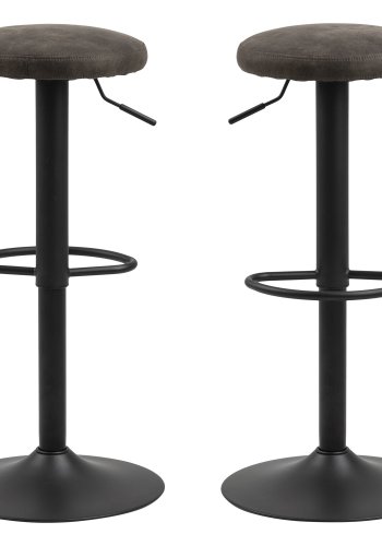 ACT NORDIC Finch Barhocker - anthrazitgrau/schwarzer Stoff/Metall, mit Trompetenfuß