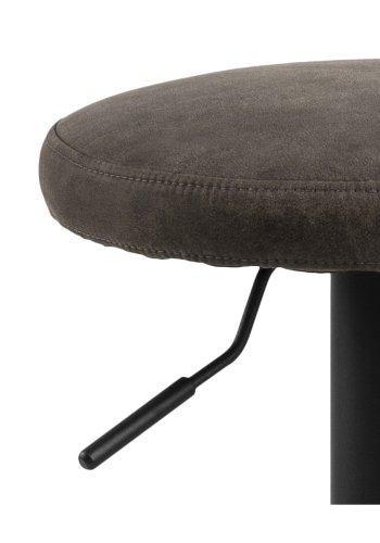 ACT NORDIC Finch Barhocker - anthrazitgrau/schwarzer Stoff/Metall, mit Trompetenfuß