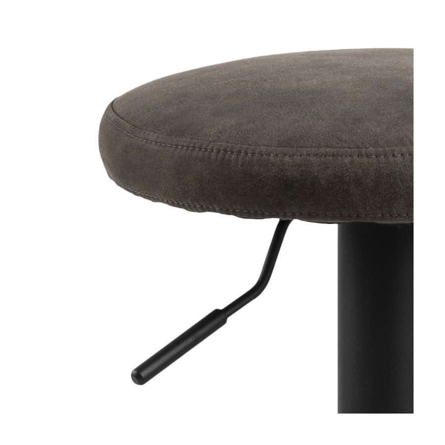 ACT NORDIC Finch Barhocker - anthrazitgrau/schwarzer Stoff/Metall, mit Trompetenfuß