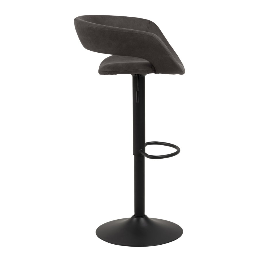 ACT NORDIC Grace barstol - antracitgr/sort stof/metal, m. trompetfod