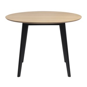 ACT NORDIC Roxby Matbord - Naturlig / Svart Ekfanr / Gummitr, Runt ( 105 cm)