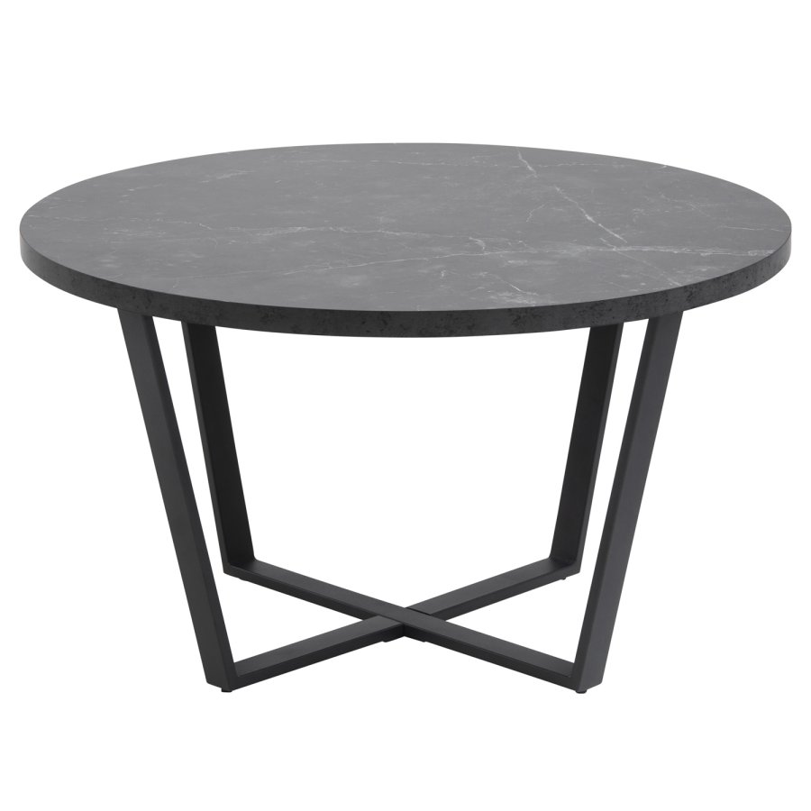 ACT NORDIC Amble rund sofabord - sort melamin og metal (77)