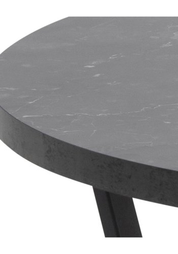 ACT NORDIC Amble rund sofabord - sort melamin og metal (77)