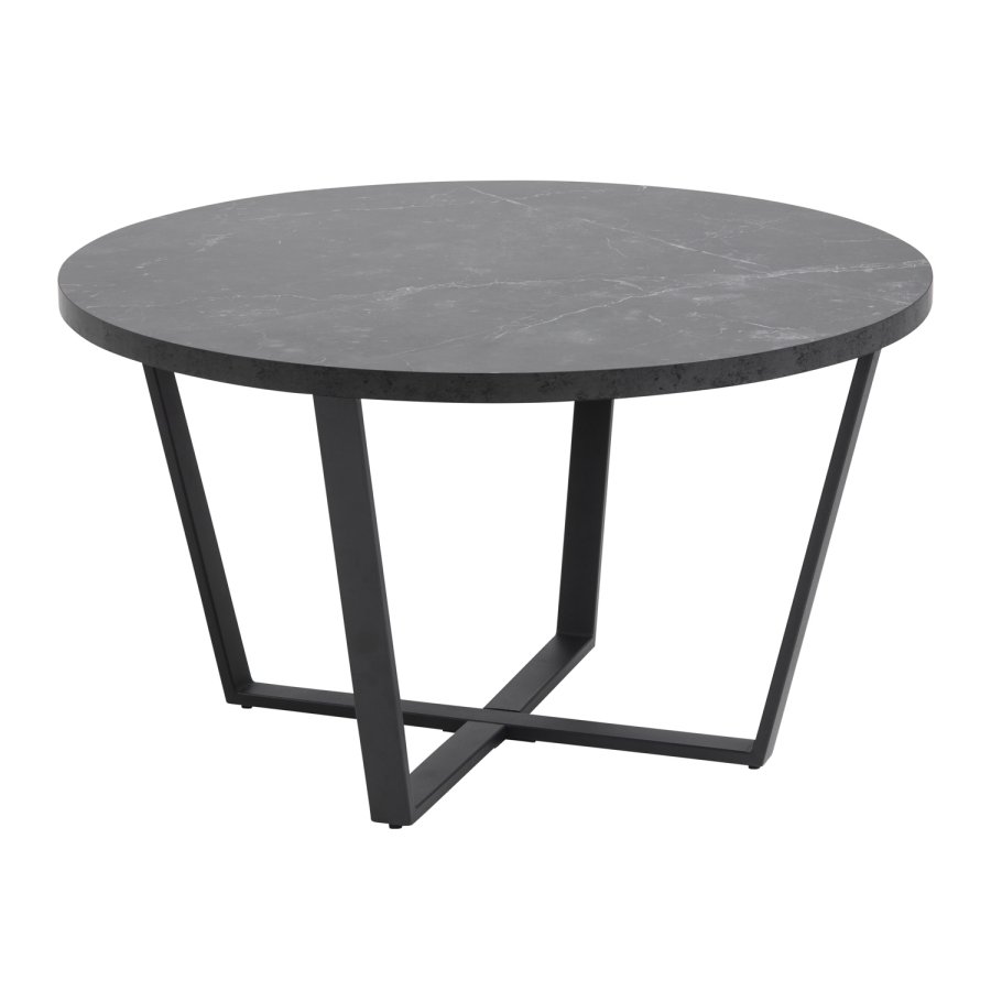 ACT NORDIC Amble rund sofabord - sort melamin og metal (77)