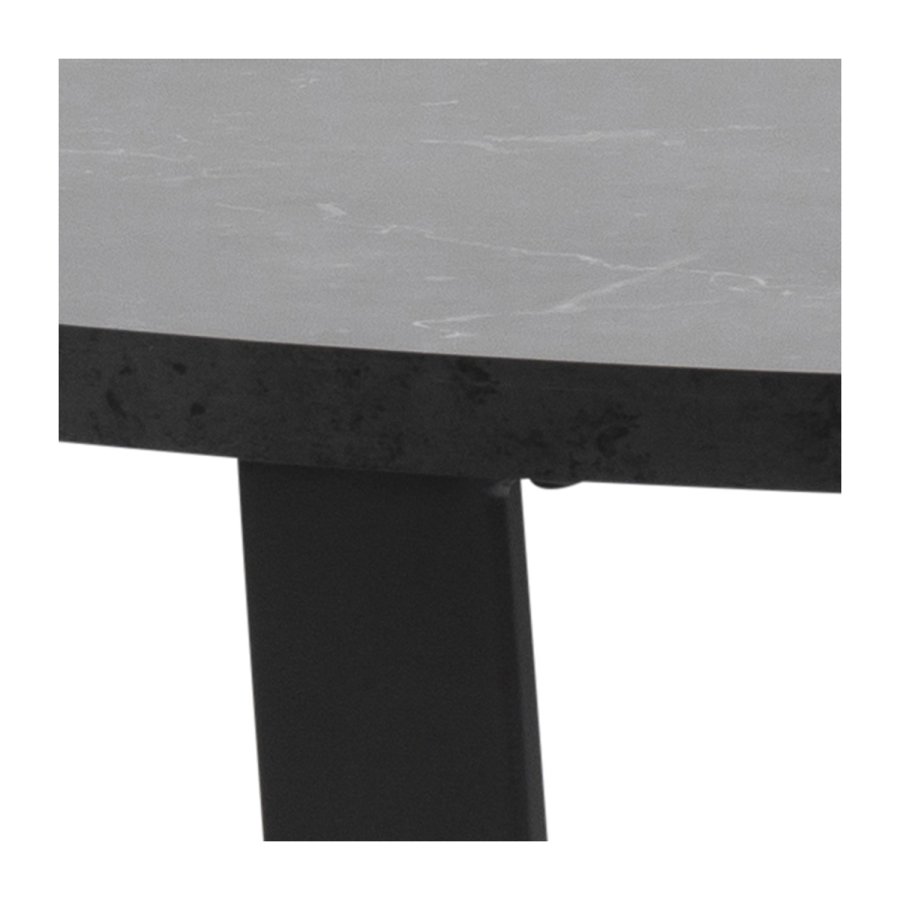 ACT NORDIC Amble rund spisebord - sort melamin og metal (110)