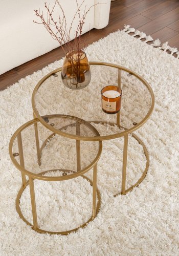 NORDVRK Aurum - 60, 42 - Gull, bronse salongbordsett