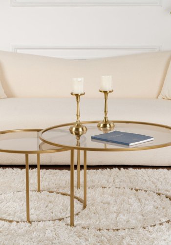 NORDVRK Aurum - 80, 60 - Gull, Bronse Sofabordsett