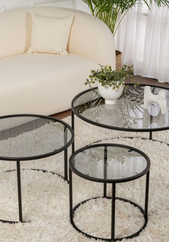 NORDVRK Aurum - 80, 60, 42 - Sort, Gr sofabordsett