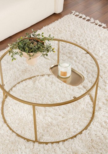 NORDVRK Aurum - 80 - Gull, gjennomsiktig sofabord