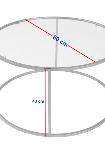 NORDVRK Aurum - 80 - Gull, gjennomsiktig sofabord
