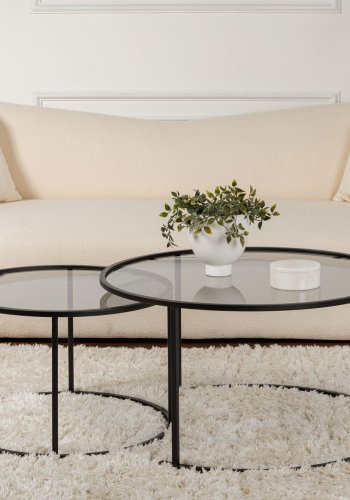 NORDVRK Aurum - 80, 60 - Sort, Gr Sofabordsett