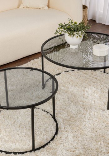 NORDVRK Aurum - 80, 60 - Sort, Gr Sofabordsett