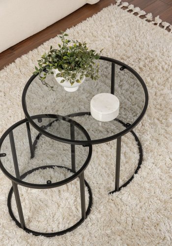 NORDVRK Aurum - 60, 42 - Sort, Gr Sofabordsett