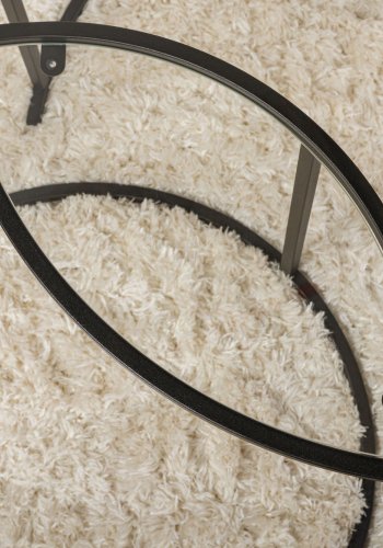 NORDVÄRK Aurum - 80, 60 - Svart, gjennomsiktig sofabordsett