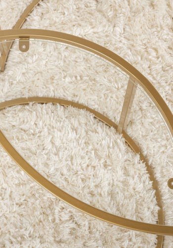 NORDVRK Aurum - 80, 60 - Gull, gjennomsiktig sofabordsett