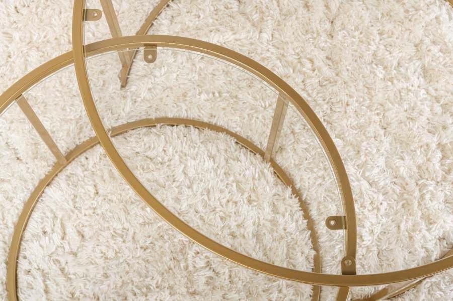 NORDVRK Aurum - 80, 60 - Gull, gjennomsiktig sofabordsett