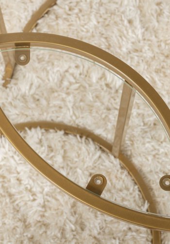 NORDVRK Aurum - 60, 42 - Gull, transparent sofabordsett