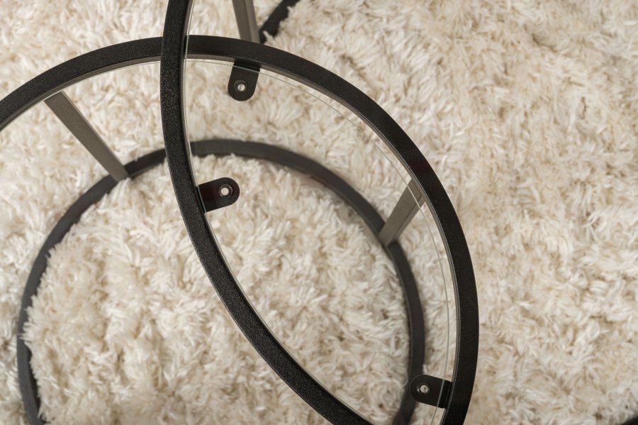 NORDVRK Aurum - 60, 42 - Svart, gjennomsiktig sofabordsett