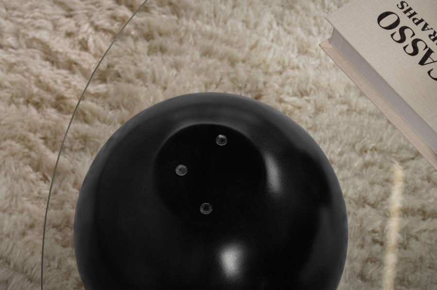 NORDVRK Miro - Svart, gjennomsiktig salongbord