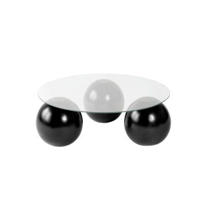 NORDVÄRK Miro - Sort, gennemsigtigt sofabord