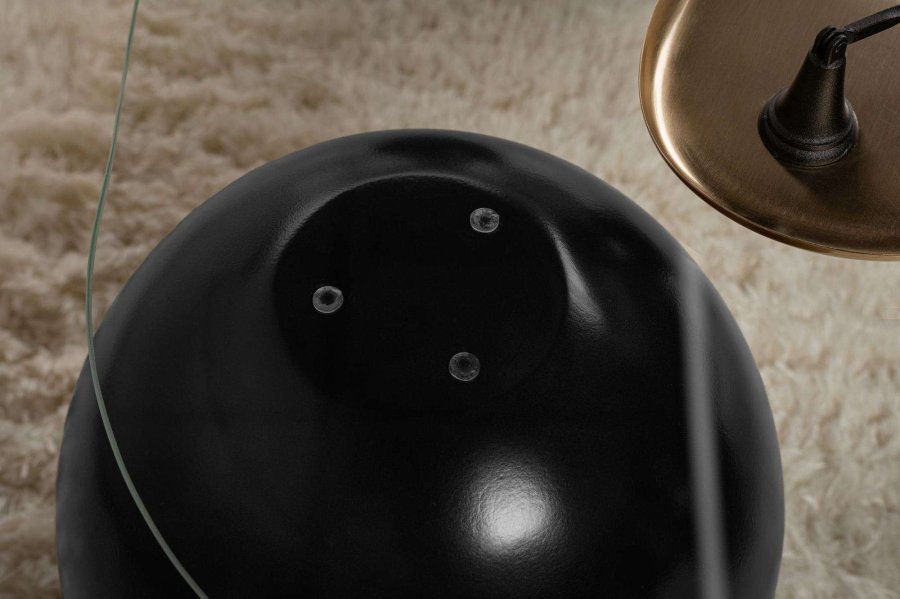 NORDVRK Evara - Svart, gjennomsiktig salongbord