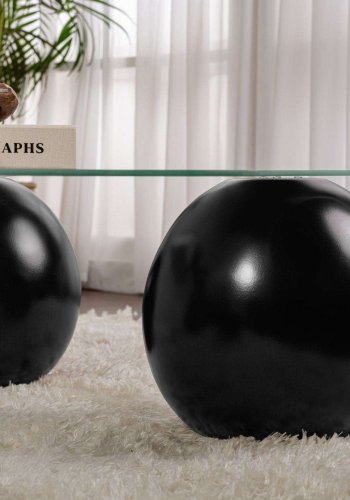 NORDVRK Noxa - Svart, gjennomsiktig salongbord