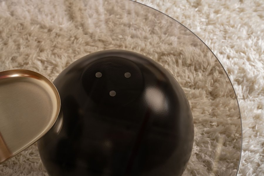 NORDVRK Ball - Sort, Bronse Sofabord