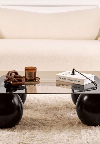 NORDVRK Sera - Sort, bronse salongbord