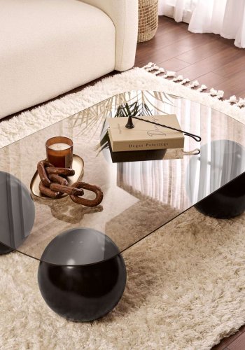 NORDVRK Evara - Sort, bronse salongbord