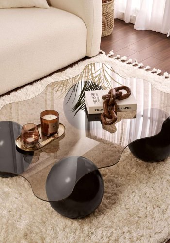 NORDVRK Noxa - Sort, bronse salongbord