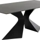 KARE DESIGN Gloria Black Ceramic spisebord, rektangulr - sort mineralmarmor og sort stl (200x100)