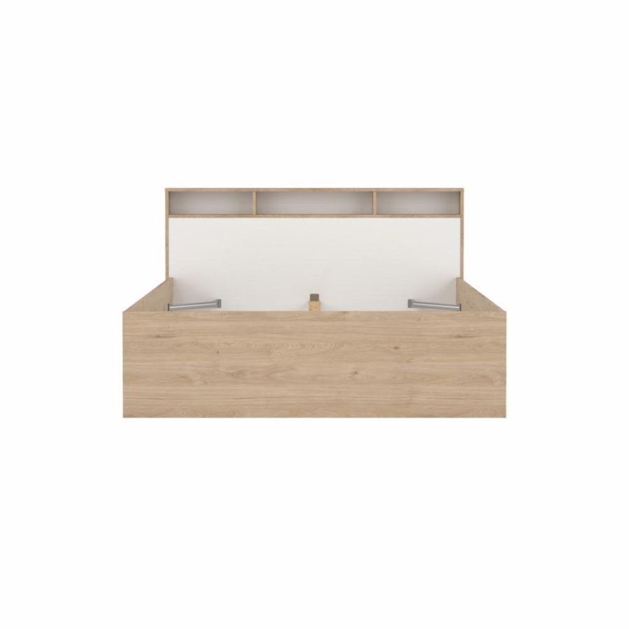 TVILUM Ikast Bett mit 2 Schubladen 160x200, Jackson Hickory / Weiß, 169,8 x 216 x 96,8 cm