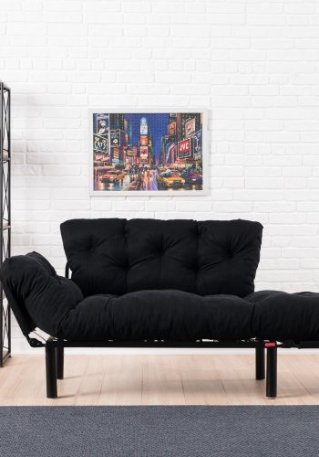 NORDVRK Nitta - Sort 2-manns sovesofa