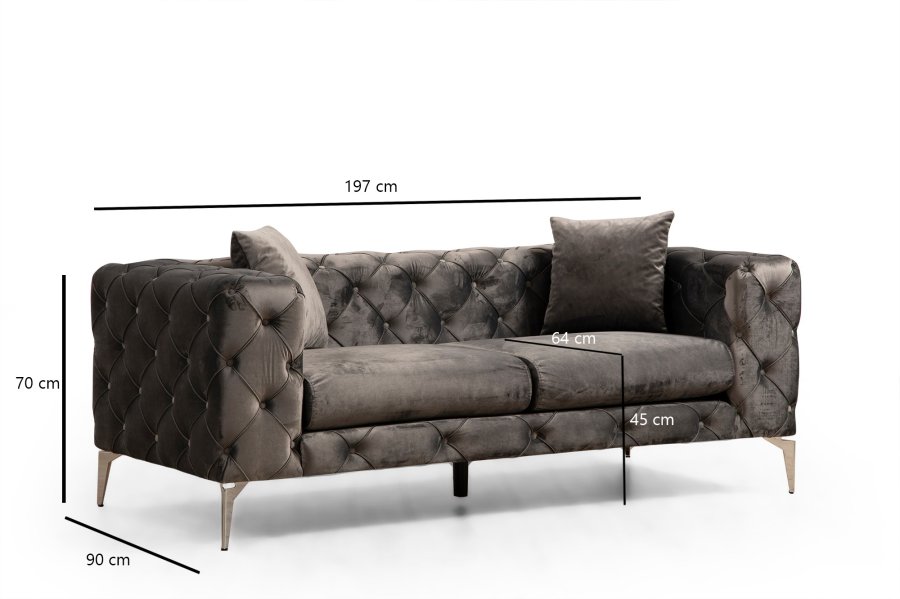 NORDVRK Como 2-seter - Antrasitt 2-seter sofa