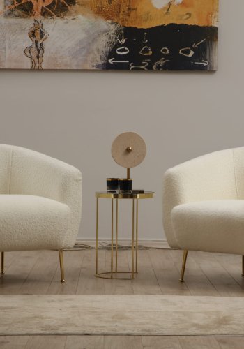 NORDVRK Eses  Kremfarget Bouclette-vingestol