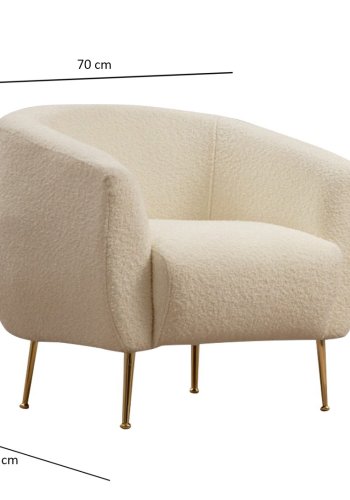 NORDVRK Eses  Kremfarget Bouclette-vingestol