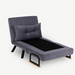 NORDVRK Sando Single sovesofa - gr polyester og metal (175x60)
