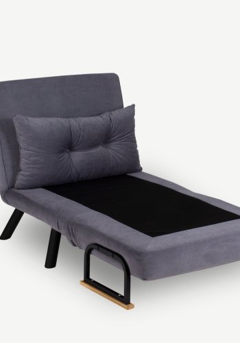 NORDV�RK Sando Single sovesofa - gr� polyester og metal (175x60)