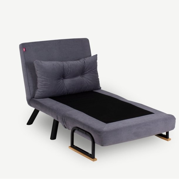 NORDVRK Sando Single sovesofa - gr polyester og metal (175x60)