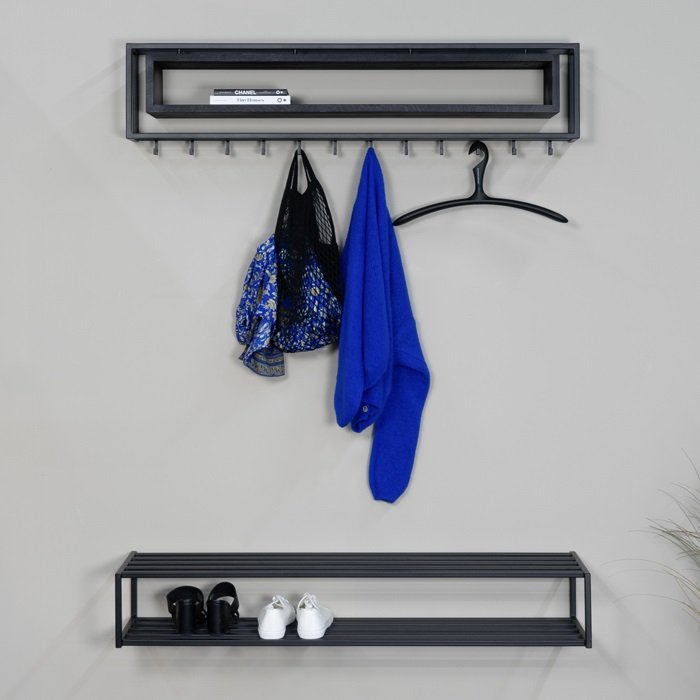 SPINDER DESIGN School skoreol, m. 2 hylder - sort stl (118x20,5)