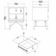 TVILUM Ry Nachttisch, mit 2 Schubladen – Walnuss/Schwarzfolie und Walnussholz (43,3x40,1)
