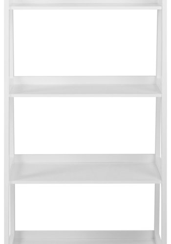 ACT NORDIC Wally bogreol, m. 4 hylder og trappeform - hvid MDF