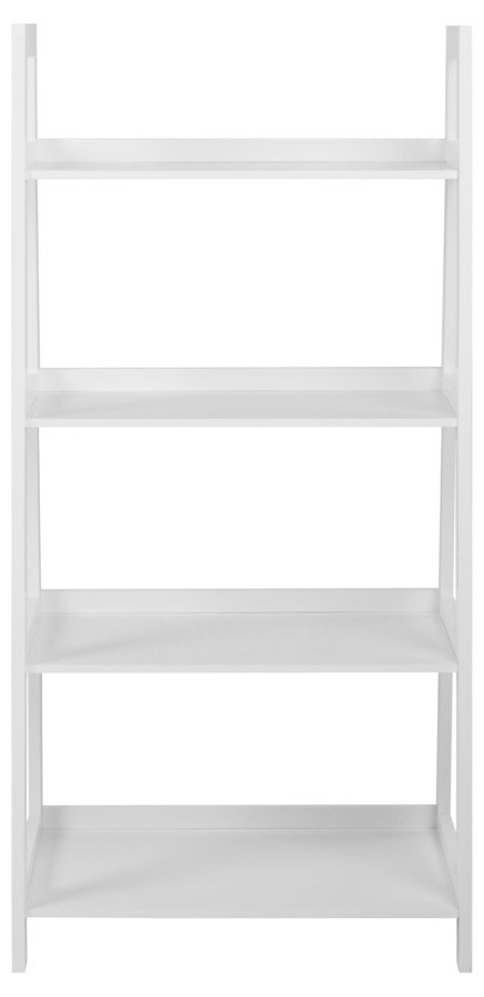 ACT NORDIC Wally bogreol, m. 4 hylder og trappeform - hvid MDF