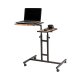FUNZI LIVING Glen laptop stende skrivebord, justerbar hyde/tilt - Atlantic Pine melamin og svart metall