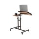 FUNZI LIVING Glen laptop stende skrivebord, justerbar hyde/tilt - Atlantic Pine melamin og svart metall