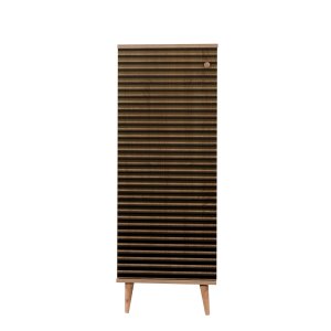 FUNZI LIVING Filinta skoskab, m. 1 lge - Sonoma egefarvet melamin og natur avnbg