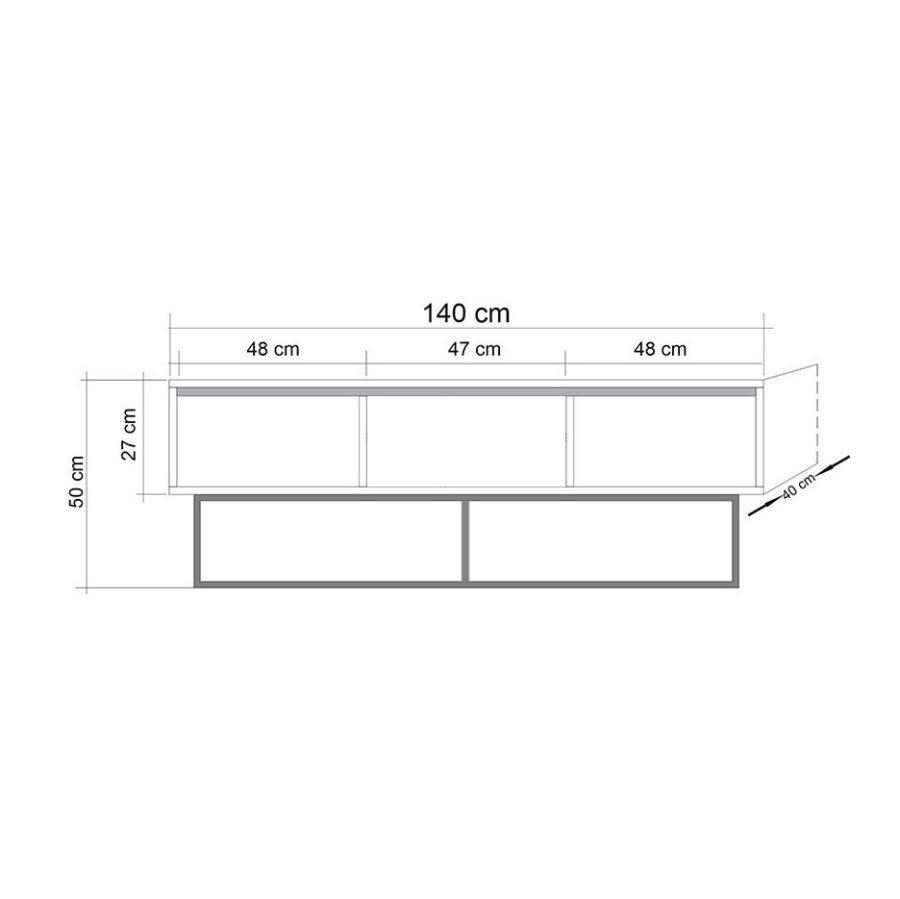 NORDVRK Milo TV-stativ, valnttsvart