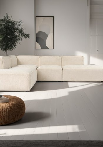 NORDVRK More M -(M4-M2-M1-M3) - Kremfarget hjrnesofa