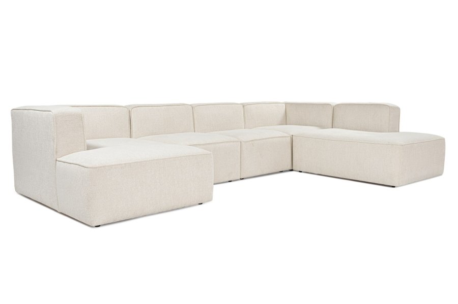 NORDVRK More M (M5-M1-M1-M2-M3) - Kremfarget hjrnesofa