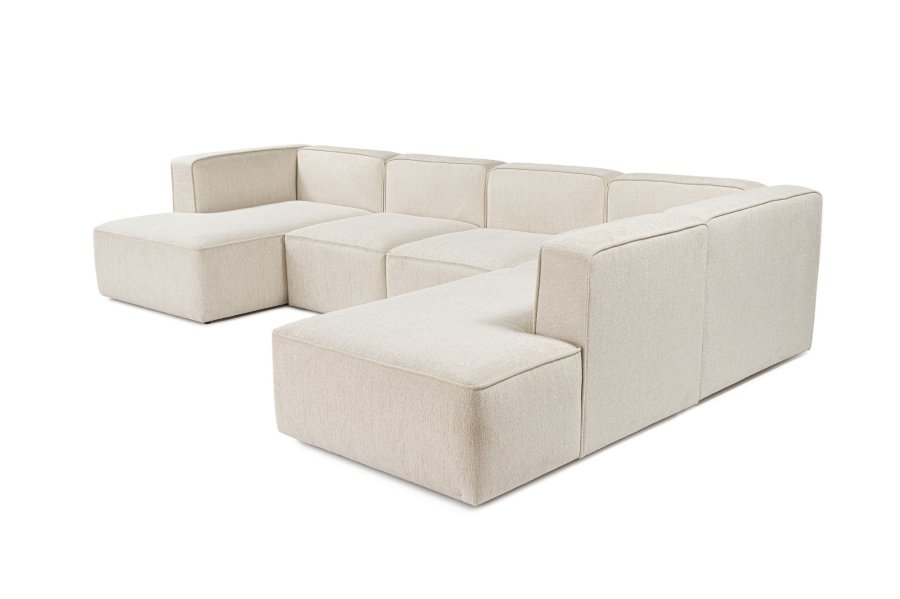 NORDVRK More M (M5-M1-M1-M2-M3) - Kremfarget hjrnesofa